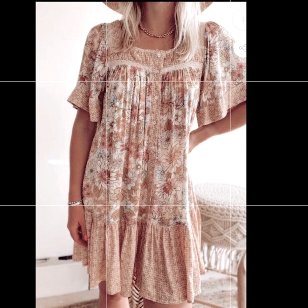 Oliviaceous floral boho dress, size XS